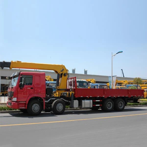 China SINOTRUK HOWO 6X4 Cheap 336HP 10 Wheeler Used and New Crane Mounted Boom Truck