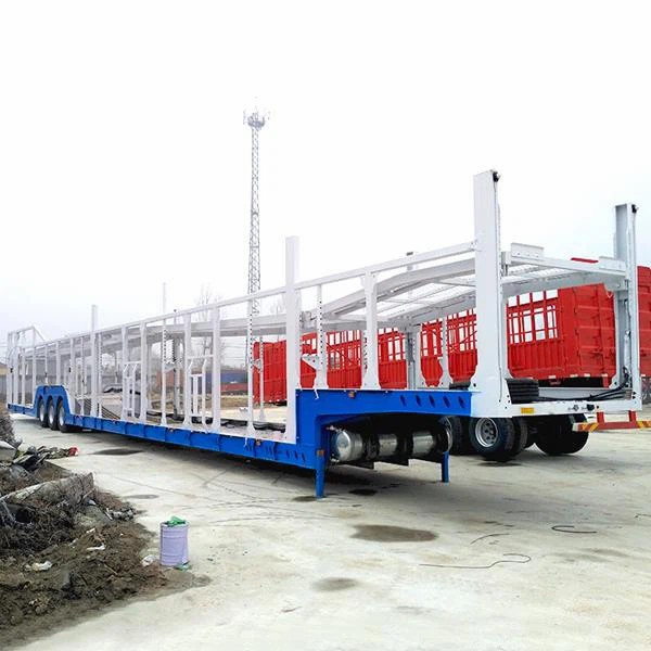 3 Axle Vehicle Car Carrier Semi Trailer Transport Truck