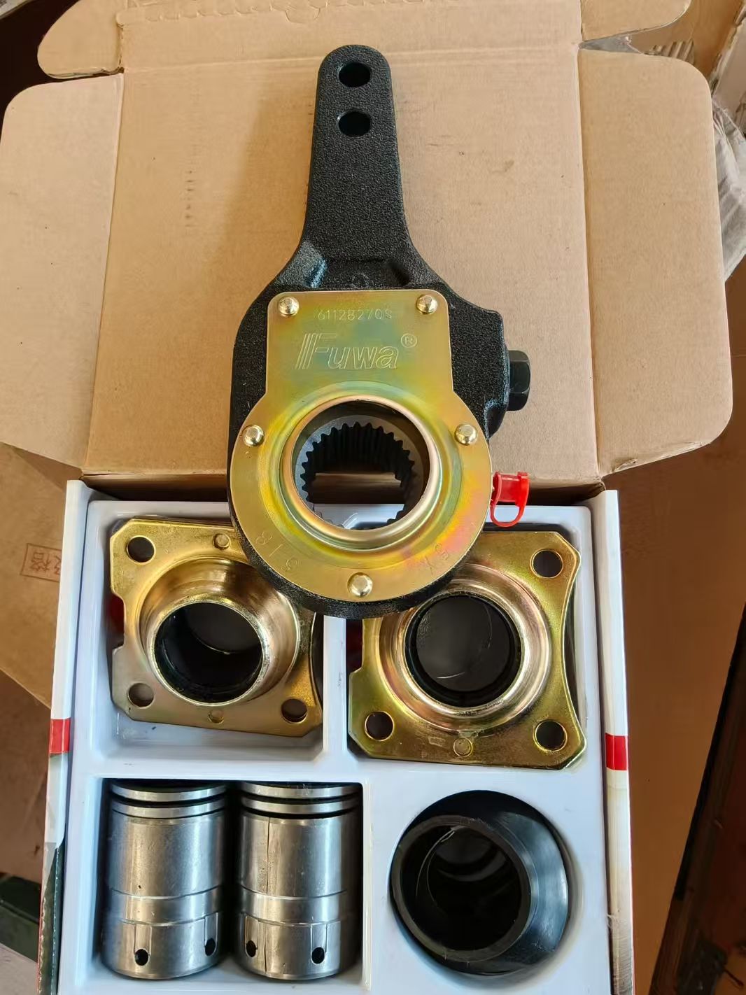 Brake adjustment arm and brake system maintenance parts kit for trailers and trucks